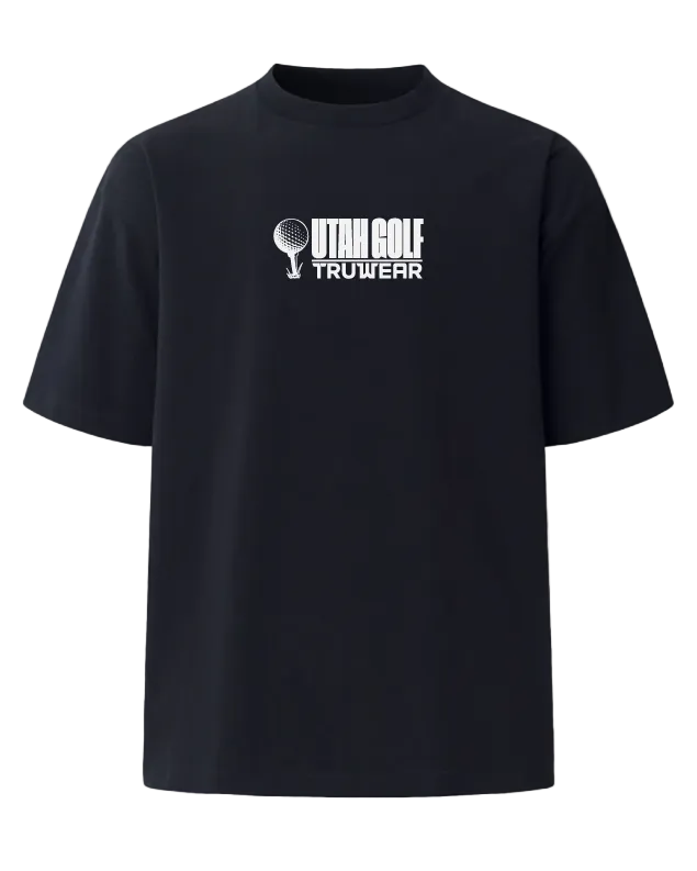 Utah Golf Heavyweight Tee Black Front