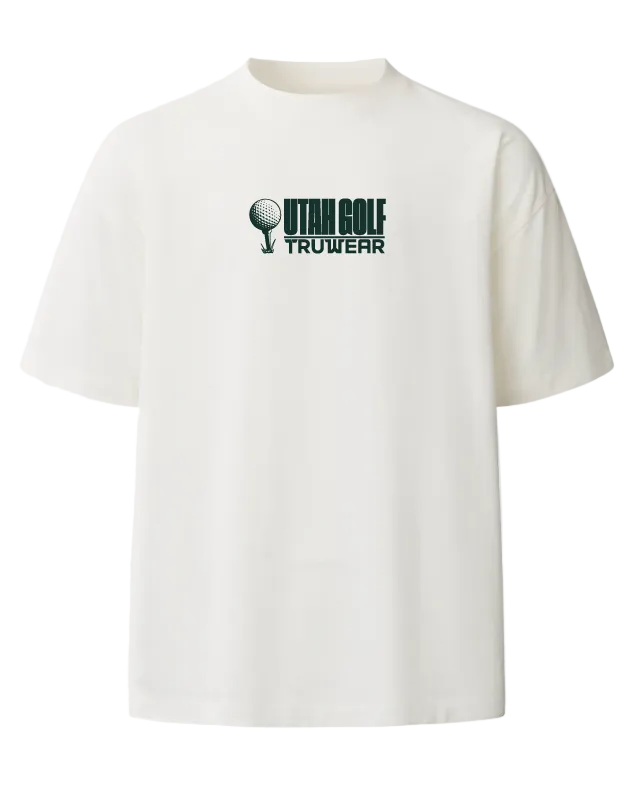 Utah Golf Heavyweight Tee Off White Front