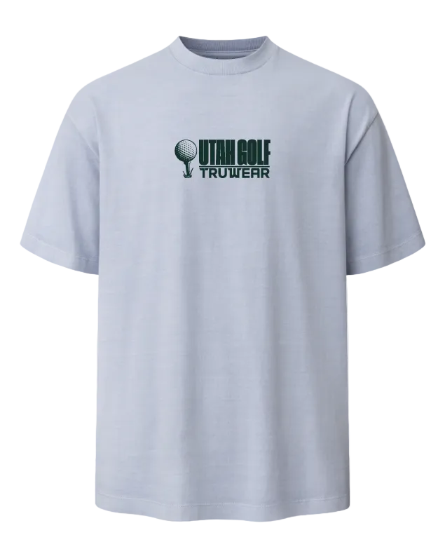 Utah Golf Heavyweight Tee Powder Blue Front