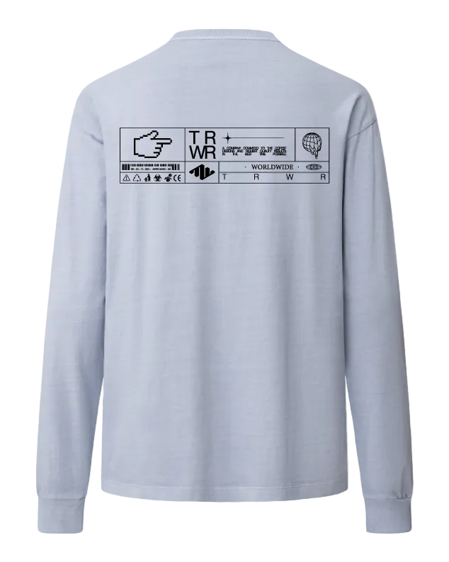Worldwide Heavyweight Long Sleeve Powder Blue Back