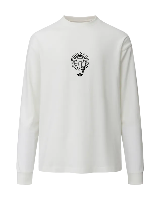 Worldwide Heavyweight Long Sleeve White Front