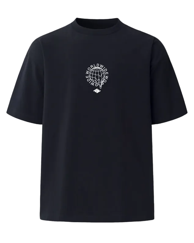 Worldwide Heavyweight Tee Black Front