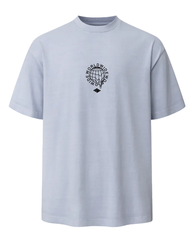 Worldwide Heavyweight Tee Powder Blue Front